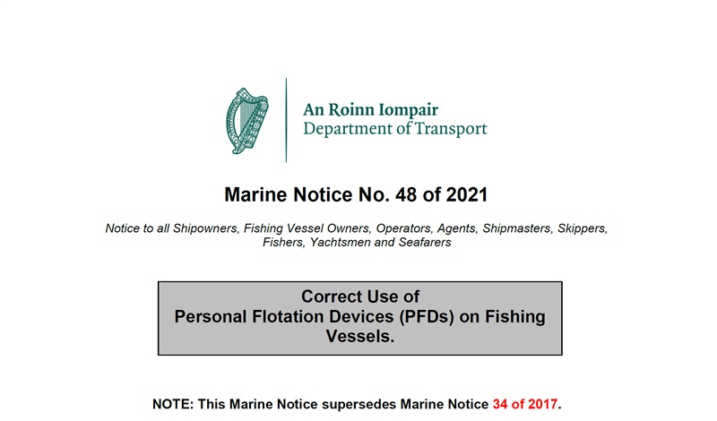 Marine Notice No. 48 of 2021