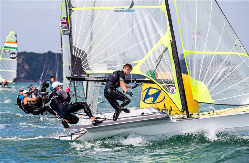 Irish Sailing 49er Teams compete at Olympic Qualifier