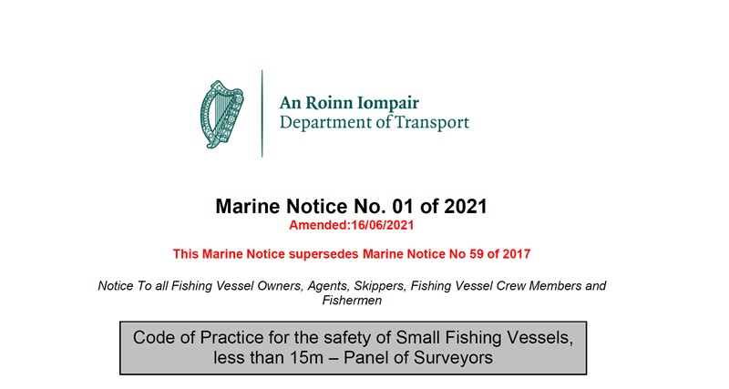 Marine Notice 01 of 2021 Amended