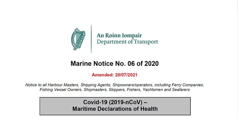 Marine Notice No. 06 of 2020 – “Covid-19 (2019-nCoV) - Amended