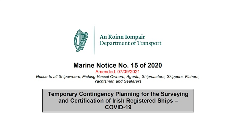 Marine Notice No 15 of 2020 - updated