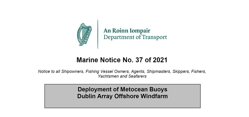 Marine Notice No. 37 of 2021