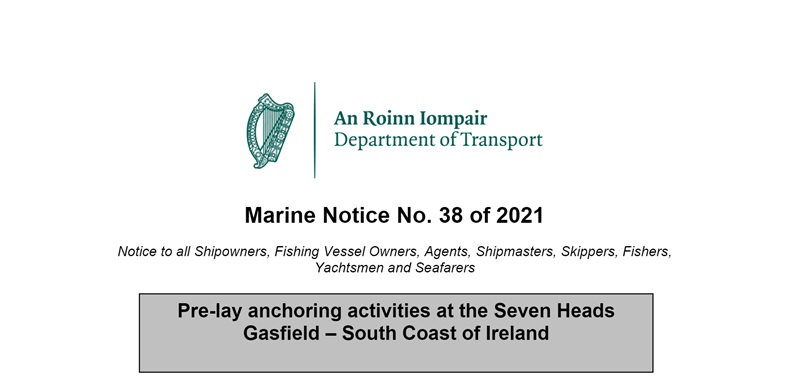 Marine Notice No. 38 of 2021