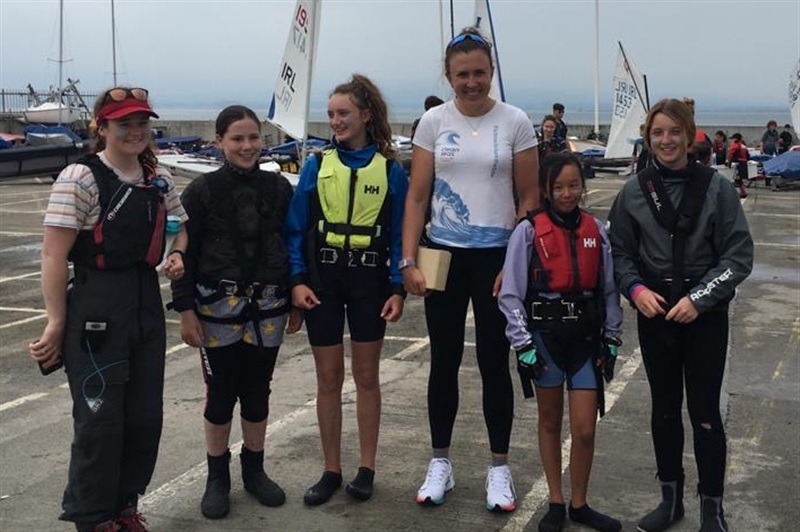 Annalise Murphy visits young sailors at Sutton Dinghy Club
