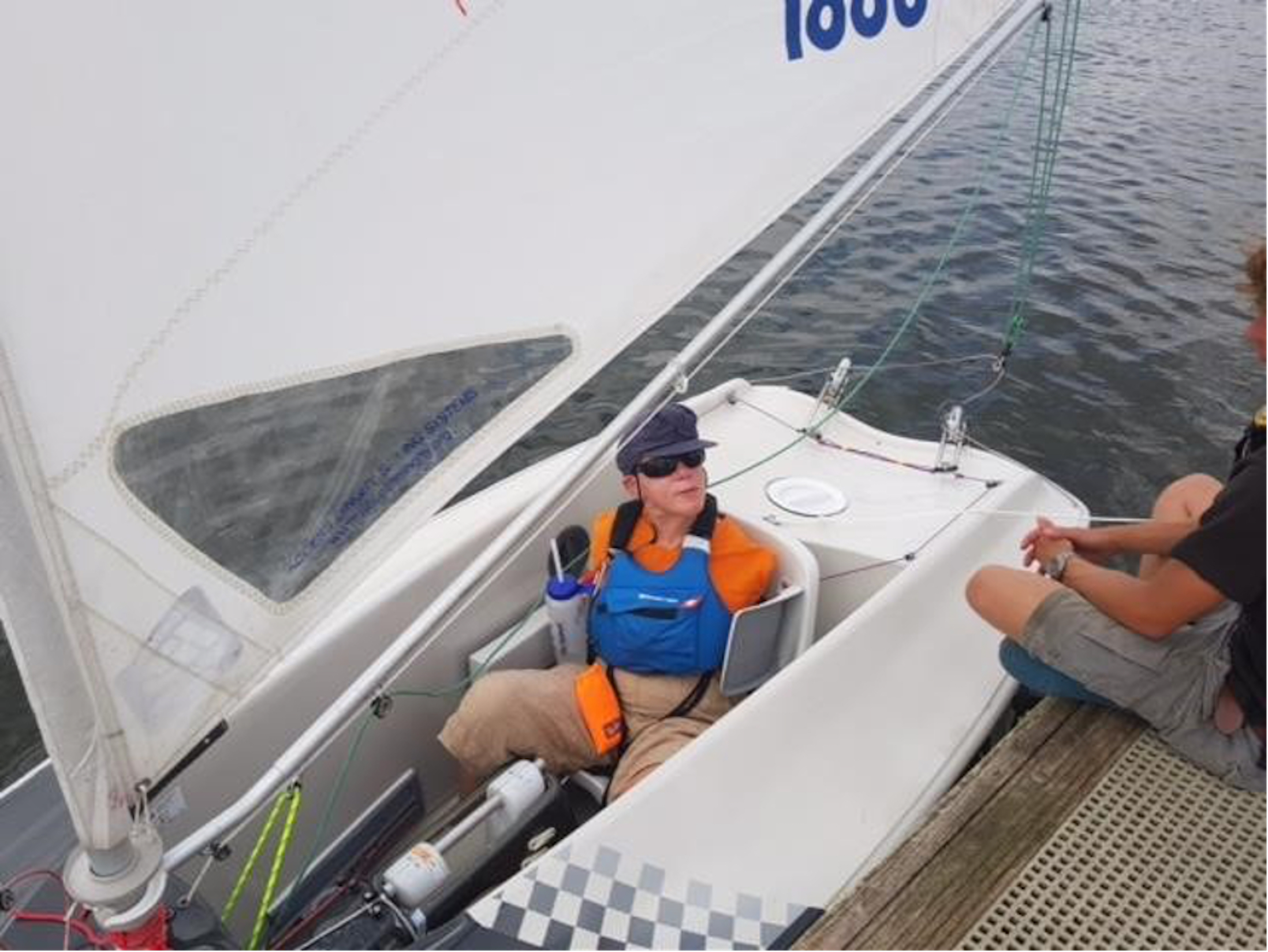 Mary Duffy in her first boat